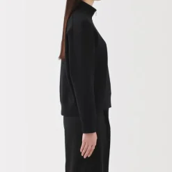 Women's Double Knitted Half Zip Sweatshirt