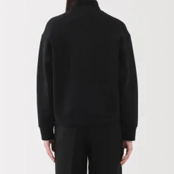 Women's Double Knitted Half Zip Sweatshirt