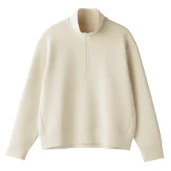 Women's Double Knitted Half Zip Sweatshirt