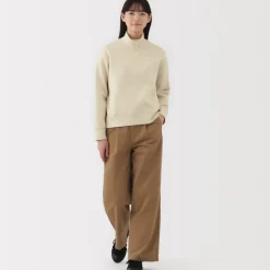 Women's Double Knitted Half Zip Sweatshirt