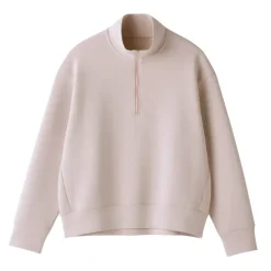 Women's Double Knitted Half Zip Sweatshirt