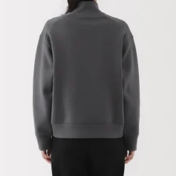 Women's Double Knitted Half Zip Sweatshirt