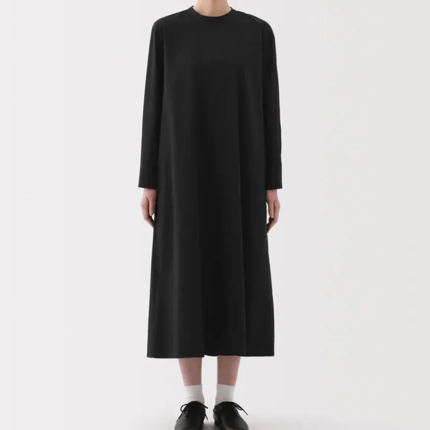 Women's Easy-Dry Broadcloth Pullover Long Sleeve Dress