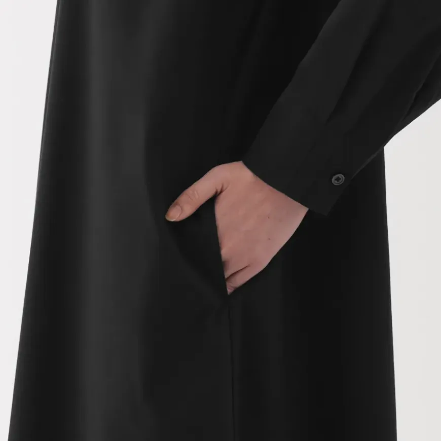 Women's Easy-Dry Broadcloth Pullover Long Sleeve Dress