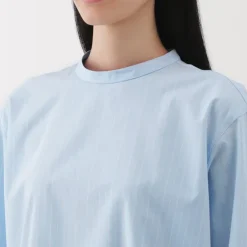 Women's Easy-Dry Broadcloth Striped Long Sleeve Blouse