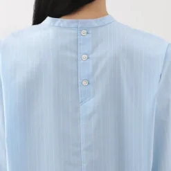 Women's Easy-Dry Broadcloth Striped Long Sleeve Blouse
