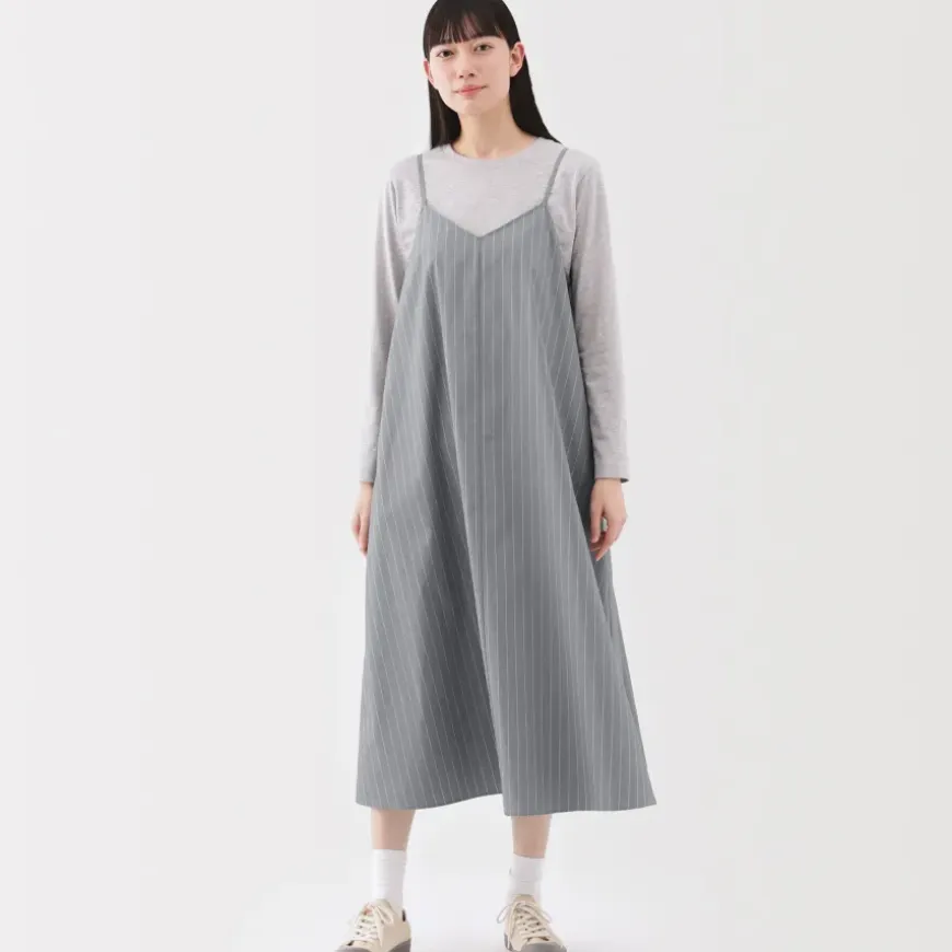 Women's Easy-Dry Broadcloth Striped Camisole Dress