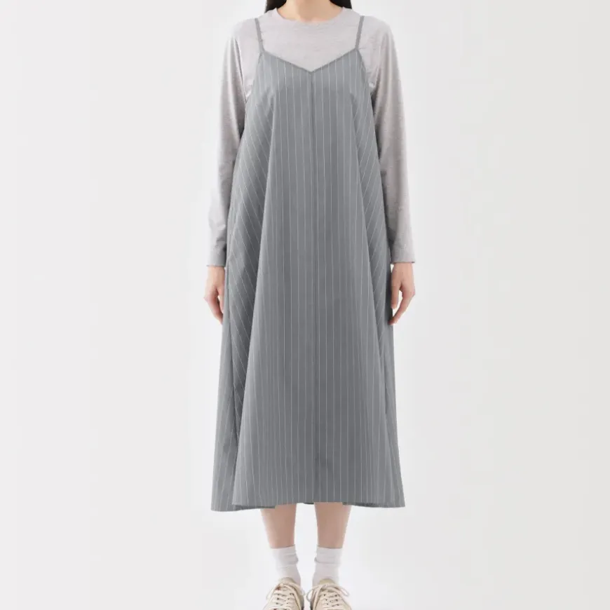 Women's Easy-Dry Broadcloth Striped Camisole Dress