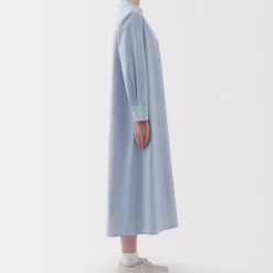 Women's Easy-Dry Broadcloth Long Sleeve Pullover Striped Dress