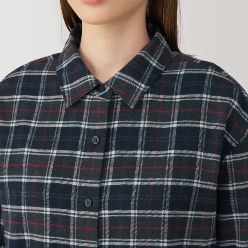 Women's Flannel Regular Collar Long Sleeve Patterned Shirt