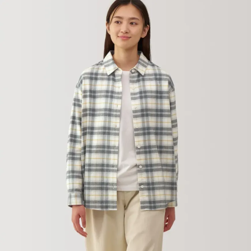 Women's Flannel Regular Collar Long Sleeve Patterned Shirt