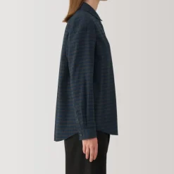 Women's Flannel Regular Collar Long Sleeve Patterned Shirt