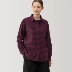 Women's Flannel Regular Collar Long Sleeve Patterned Shirt