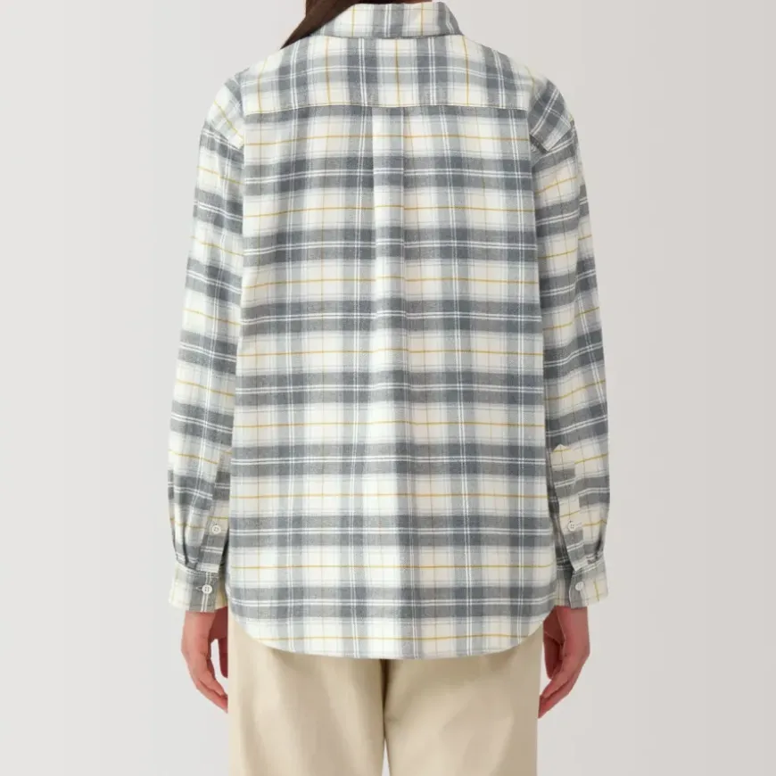 Women's Flannel Regular Collar Long Sleeve Patterned Shirt