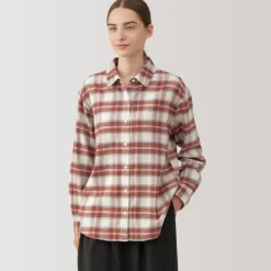 Women's Flannel Regular Collar Long Sleeve Patterned Shirt
