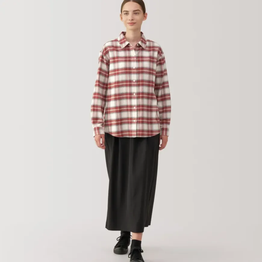 Women's Flannel Regular Collar Long Sleeve Patterned Shirt