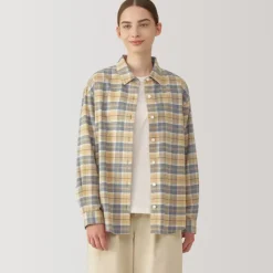 Women's Flannel Regular Collar Long Sleeve Patterned Shirt