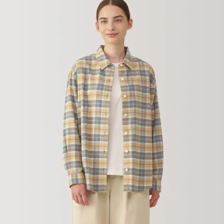 Women's Flannel Regular Collar Long Sleeve Patterned Shirt