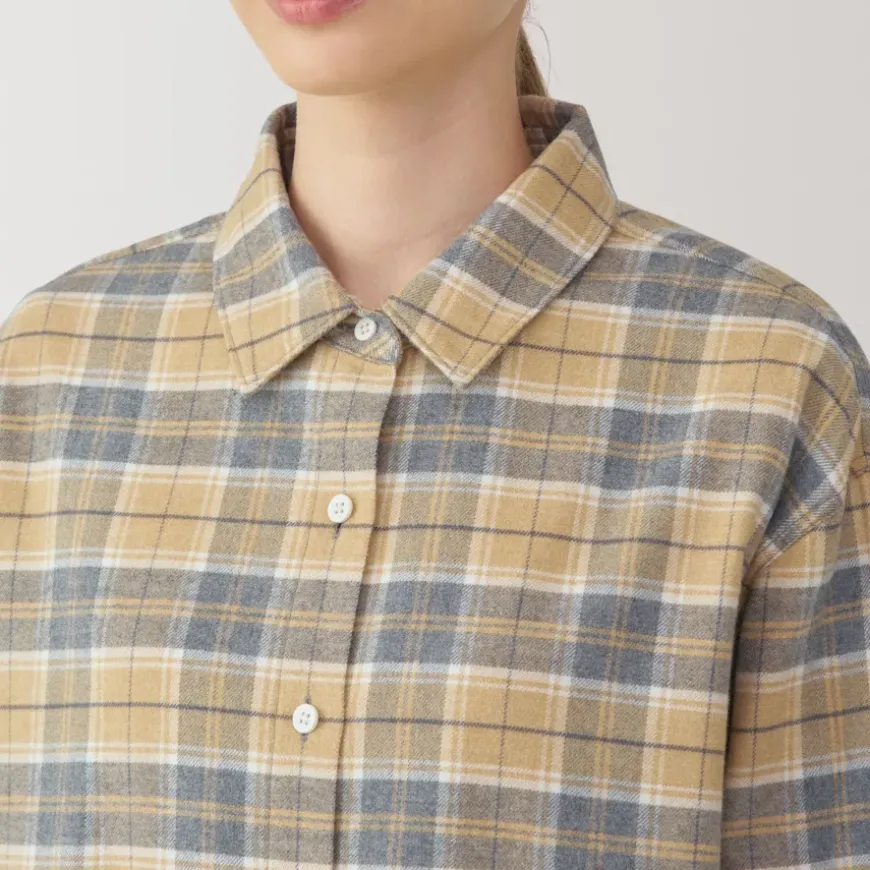Women's Flannel Regular Collar Long Sleeve Patterned Shirt