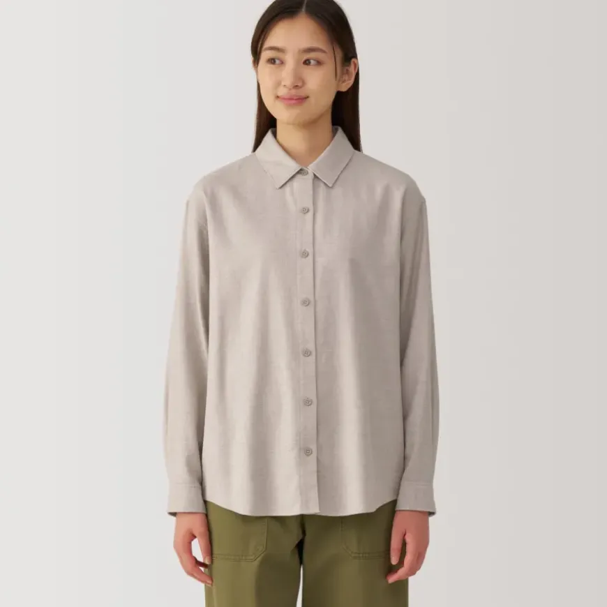 Women's Flannel Regular Collar Long Sleeve Shirt