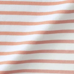 Women's Heavy Weight Boat Neck Long Sleeve Striped T-Shirt