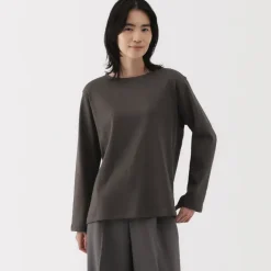 Women's Heavy Weight Boat Neck Long Sleeve T-Shirt