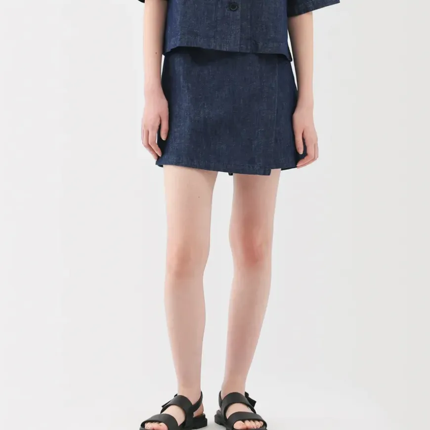Women's Hemp Blend Denim Skort