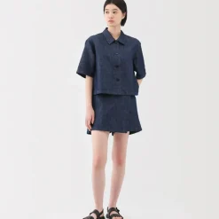 Women's Hemp Blend Denim Skort