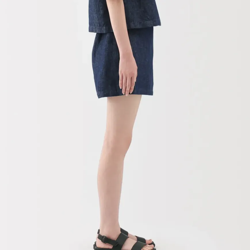 Women's Hemp Blend Denim Skort
