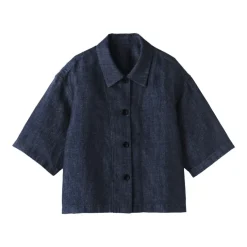 Women's Hemp Blend Denim Short Sleeve Shirt