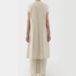 Women's Hemp Blend Twill Long Gilet