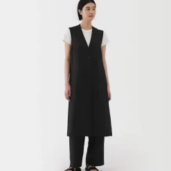 Women's Hemp Blend Twill Long Gilet