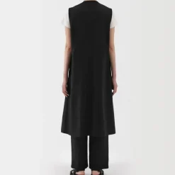 Women's Hemp Blend Twill Long Gilet