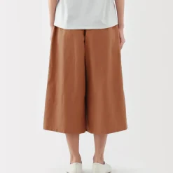 Women's Hemp Blend Twill Wraparound Wide Dress Trousers