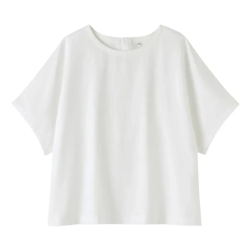 Women's Hemp Cotton Short Sleeve Blouse