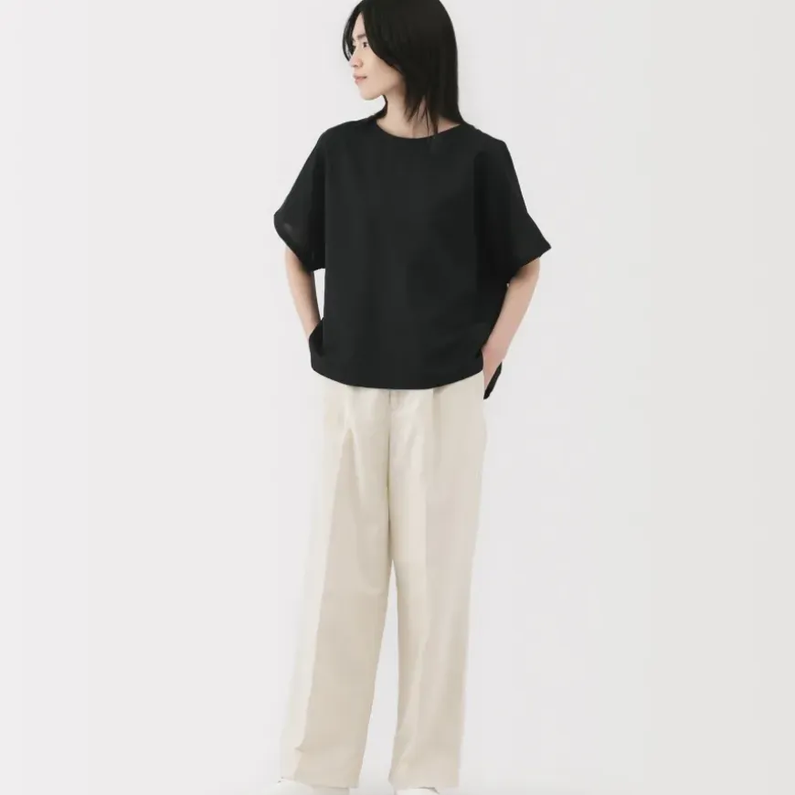 Women's Hemp Cotton Short Sleeve Blouse