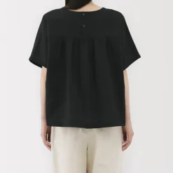 Women's Hemp Cotton Short Sleeve Blouse