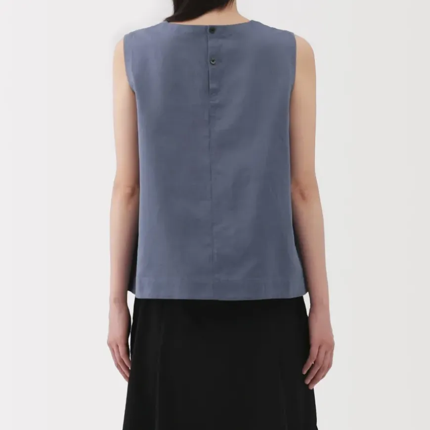 Women's Hemp Cotton Sleeveless Blouse