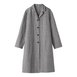 Women's Hemp Cotton Striped Coat