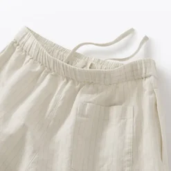 Women's Hemp Cotton Striped Easy Shorts