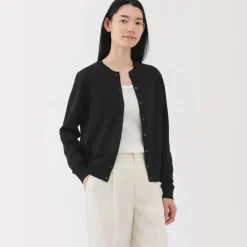 Women's High Twisted Crew Neck Cardigan