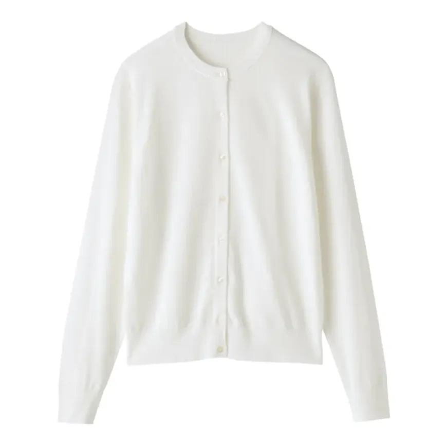 Women's High Twisted Crew Neck Cardigan