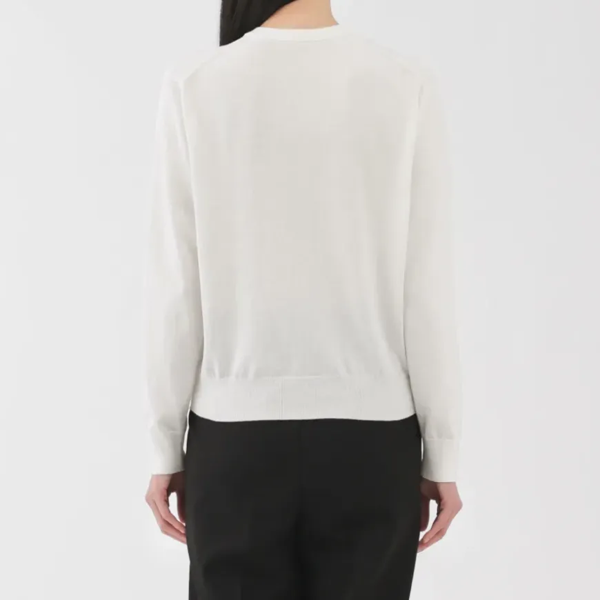 Women's High Twisted Crew Neck Cardigan