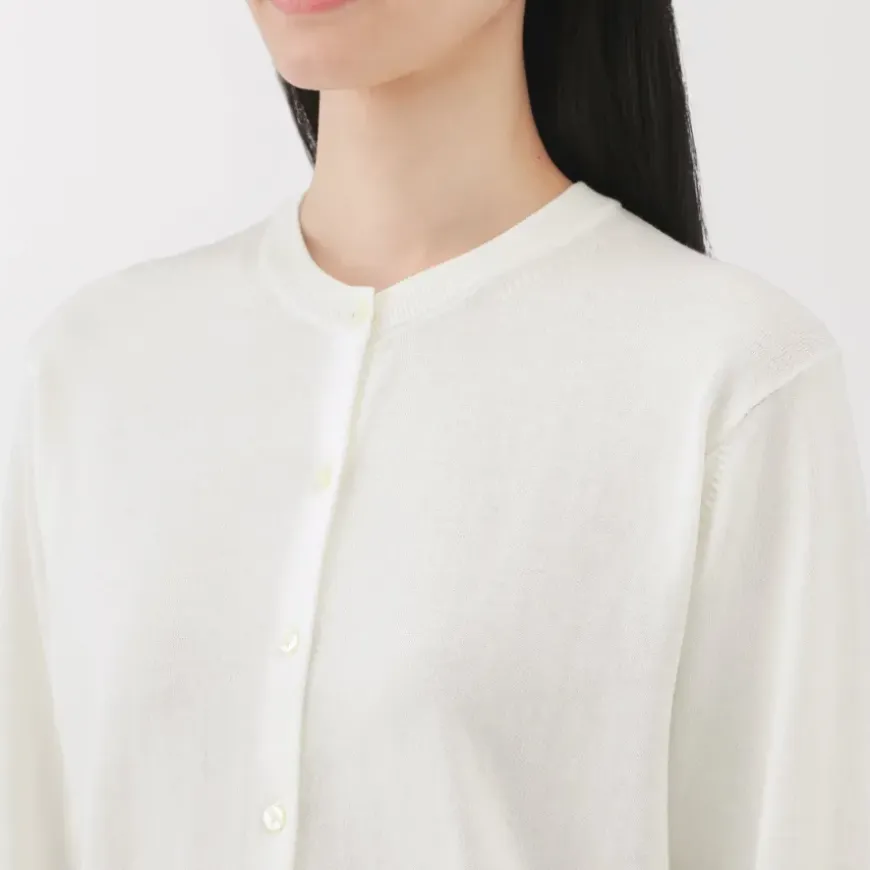 Women's High Twisted Crew Neck Cardigan