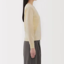 Women's High Twisted Crew Neck Cardigan