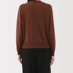 Women's High Twisted Crew Neck Cardigan