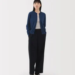 Women's High Twisted Crew Neck Cardigan