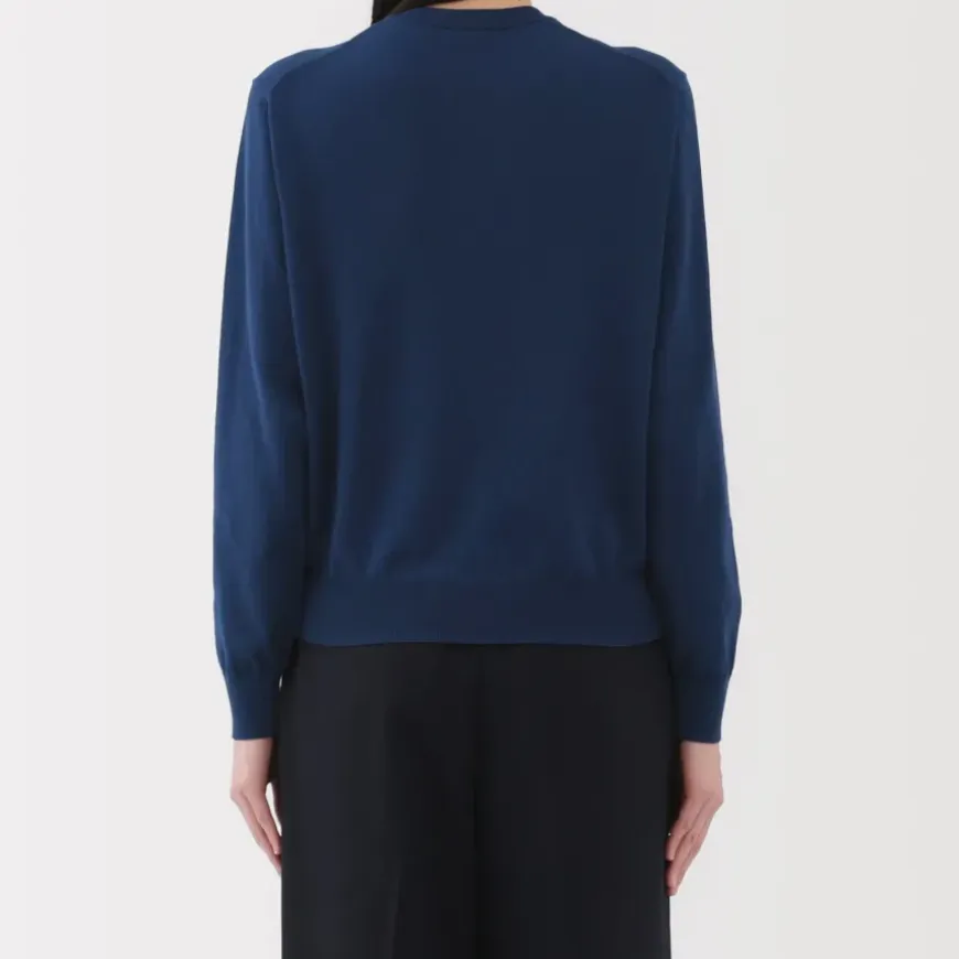 Women's High Twisted Crew Neck Cardigan