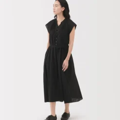 Women's High Twisted Veil French Sleeve Dress