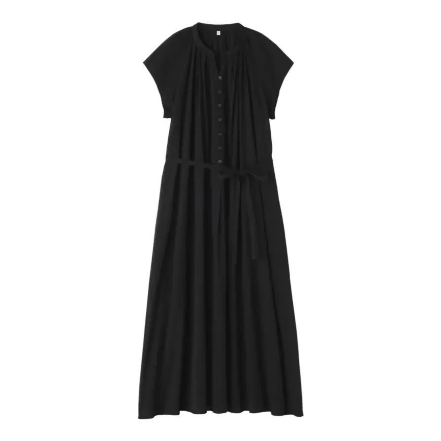 Women's High Twisted Veil French Sleeve Dress